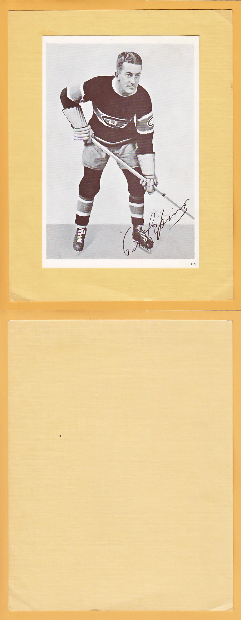 1935-40 CROWN BRAND PHOTO #115 PIT LEPINE photo 1935-40 CROWN BRAND PHOTO #115 PIT LEPINE photo
